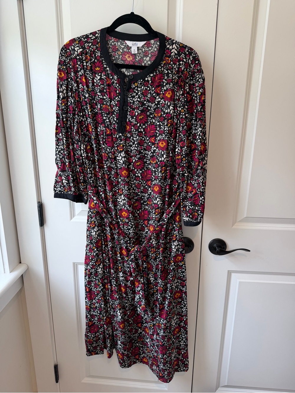 *NWT* Croft & Borrow Black Floral Midi Dress